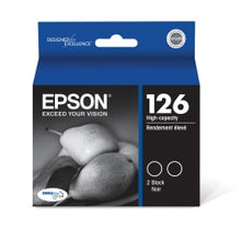 Load image into Gallery viewer, Epson 126 DuraBrite Black Ultra-High-Yield Ink Cartridges, Pack Of 2, T126120-D2