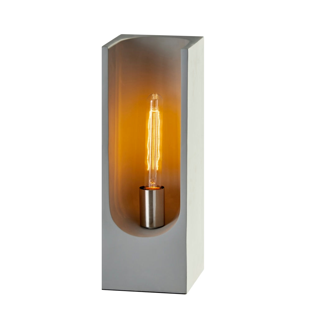 Adesso Tall Clyde Table Lantern, 16-1/2inH, Cement