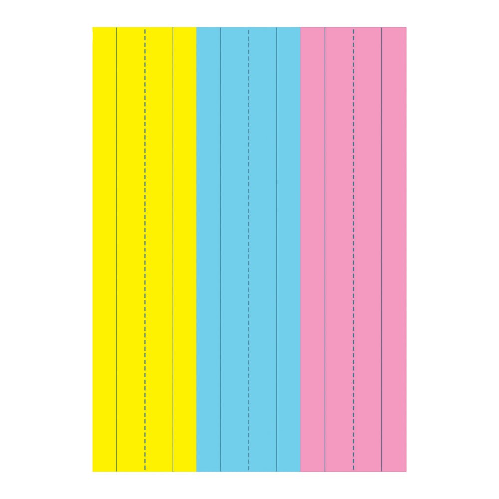 Ashley Products Die-Cut Sentence Strip Magnets, 2 3/4in x 11in, Assorted Colors, 3 Strips Per Pack, Case Of 5 Packs