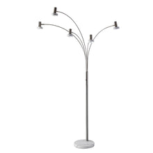 Load image into Gallery viewer, Adesso LED Arc Lamp, Miranda, 76in, White Shade/Brushed Steel