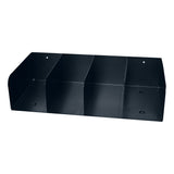 MMF Industries Counter Check Separator, 4 Compartments, 4inH x 16 1/4inW x 8inD, Black
