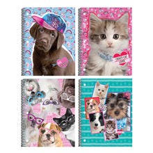 Load image into Gallery viewer, Inkology Spiral Notebooks, 8in x 10-1/2in, College Ruled, 140 Pages (70 Sheets), Rachael Hale Assorted Designs, Pack Of 12 Notebooks