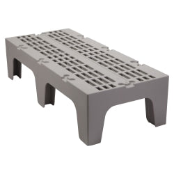 Cambro Vented Dunnage Rack, 12inH x 21inW x 48inD, Speckled Gray
