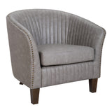 LumiSource Shelton Club Chair, Walnut/Light Gray