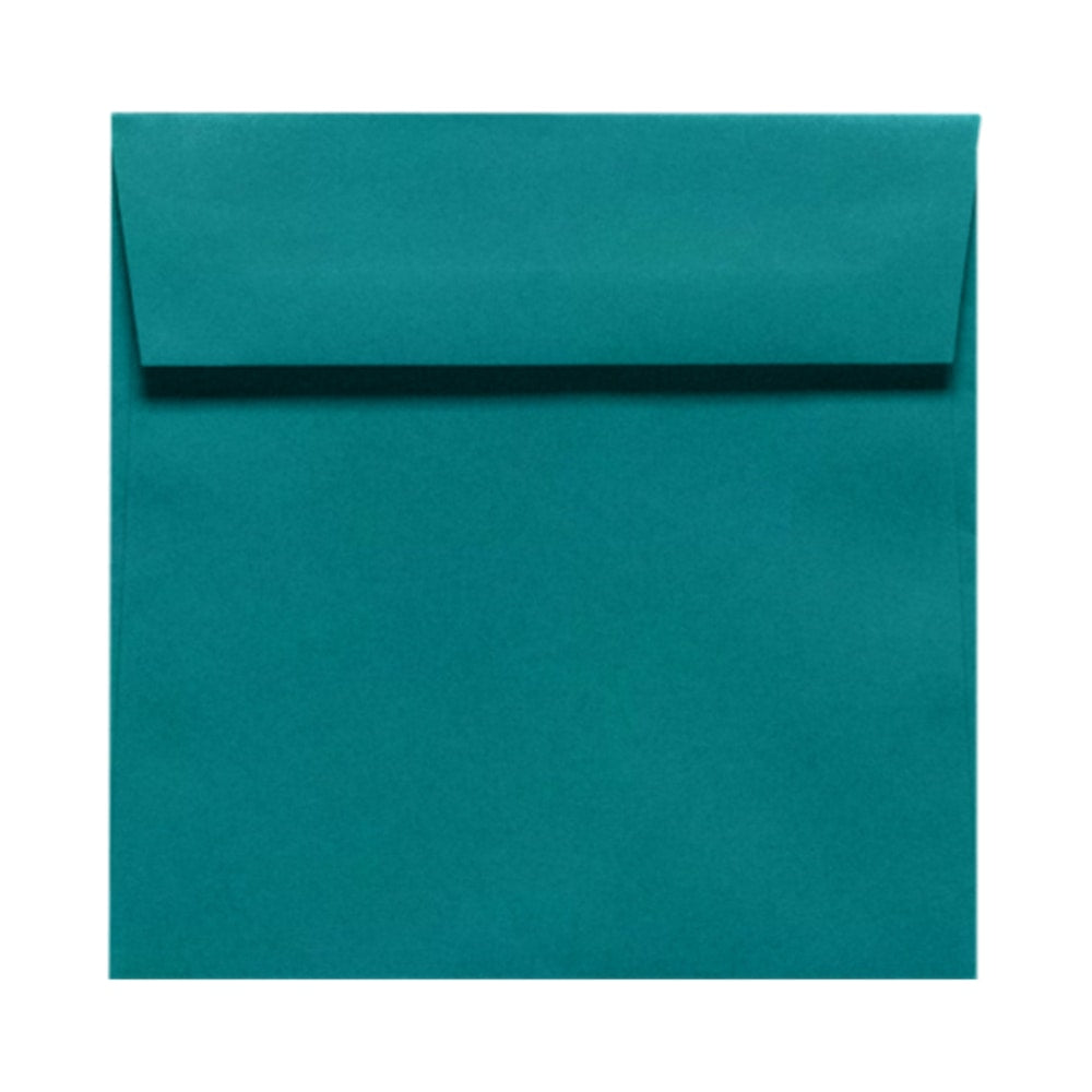 LUX Square Envelopes, 6 1/2in x 6 1/2in, Peel & Press Closure, Teal, Pack Of 500