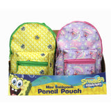 Inkology Nickelodeons SpongeBob Squarepants Mini Backpack Pencil Pouches, 5in x 2in, Assorted Designs, Pack Of 8 Pouches