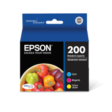 Load image into Gallery viewer, Epson 200 DuraBrite Ultra Cyan, Magenta, Yellow Ink Cartridges, Pack Of 3, T200520