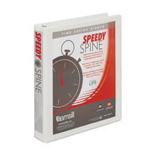 Load image into Gallery viewer, Samsill Speedy Spine View 3-Ring Binder, 1in Round Rings, White