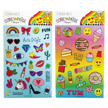 Load image into Gallery viewer, Inkology Sticker Sheets, Assorted Designs, 2 Sticker Sheets Per Pack, Case Of 12 Packs