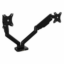 Load image into Gallery viewer, Bush Business Furniture Adjustable Dual Monitor Arm With USB Port, Satin Black, Standard Delivery