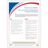 ComplyRight Politics At Work Poster, DO-s And Donts, 10in x 14in, English