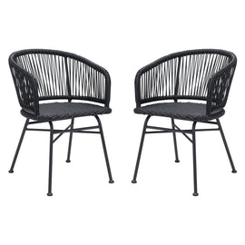 Zuo Modern Zaragoza Dining Chairs, Black, Set Of 2 Chairs