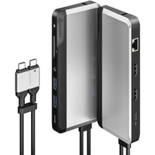 Load image into Gallery viewer, ALOGIC USB-C Super Dock - 10-in-1 with Dual Display 4K 60Hz Support - SPACE GREY - for Notebook/Tablet PC - 100 W - USB Type C - 4 x USB Ports - USB Type-C - Network (RJ-45) - HDMI - Wired