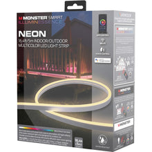 Load image into Gallery viewer, Monster Neon Smart LED Light Strip, 16.4ft, Indoor/Outdoor, Multicolor And White Lights