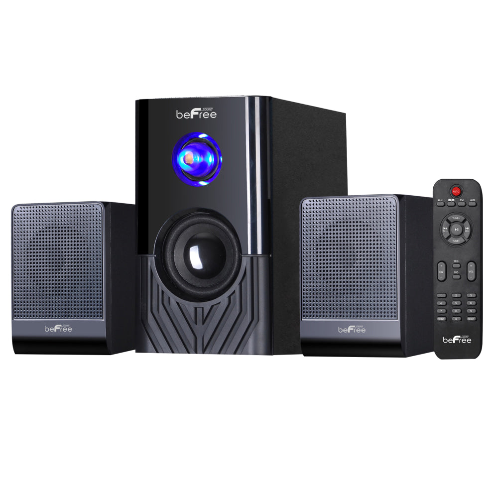 BeFree Sound BFS-15 2.1 Channel Surround Sound Bluetooth Speaker System, Black