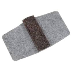 Lorell Wraparound Hard Floor Savers, 1 1/2, Gray, Set Of 16