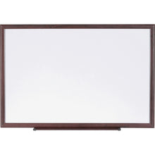 Load image into Gallery viewer, Lorell Melamine Dry-Erase Marker Whiteboard, 96in x 48in, Wood Frame With Brown Finish