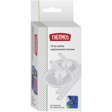 Load image into Gallery viewer, Thermos Kids 10oz Bottle Replacement Straws 2-Pack - 2.6in Length x 1.4in Width x 6.4in Height - Silicone - 2 Pack - Clear