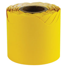 Load image into Gallery viewer, Carson-Dellosa Plain Continuous-roll Scalloped Border - (Scalloped Border) Shape - 2.25in Width x 432in Length - Yellow - 1 Roll