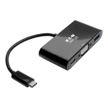 Load image into Gallery viewer, Tripp Lite USB C to VGA Multiport Adapter Converter w/ USB Hub PD Charging 1080p Black, Thunderbolt 3 Compatible, USB Type C, USB-C, USB Type-C - for Notebook/Tablet PC/Desktop PC/Smartphone
