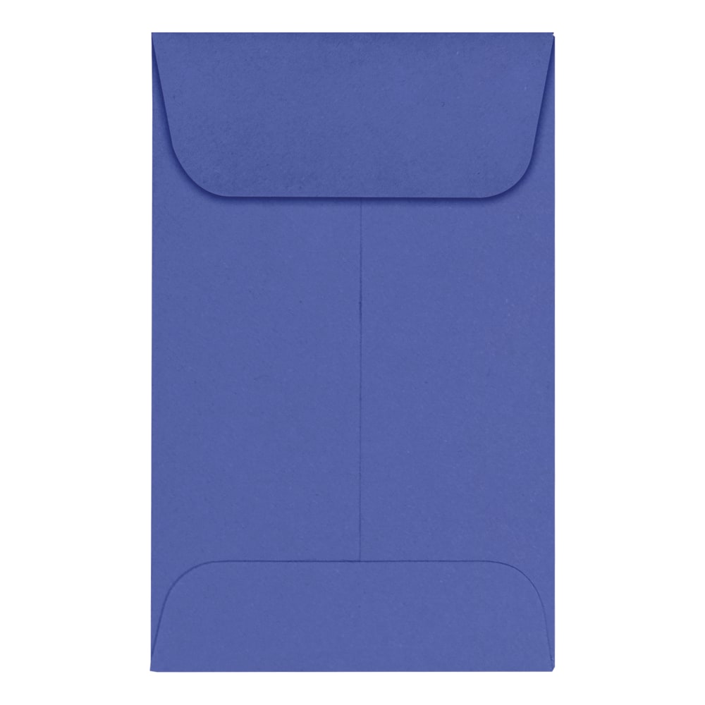 LUX Coin Envelopes, #1, Gummed Seal, Boardwalk Blue, Pack Of 250