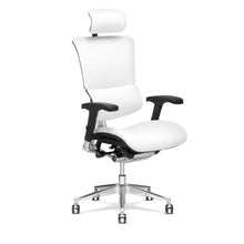 Load image into Gallery viewer, X-Chair X4 Ergonomic High-Back Bonded Leather Task Chair With Headrest, White