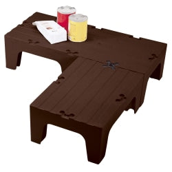 Cambro Solid Dunnage Rack, 12inH x 21inW x 30inD, Dark Brown