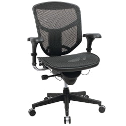 WorkPro Quantum 9000 Series Ergonomic Mesh/Mesh Mid-Back Office Chair, Black/Black, BIFMA Compliant