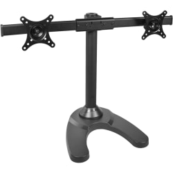 Freestanding Dual Monitor Desk Stand - 13? to 27?, Max Load 22 lbs - 13? to 27? Screen Support - 44 lb Load Capacity - Flat Panel Display Type Supported - VESA 75x75mm or 100x100mm, Cable Management, Flexible Adjustment