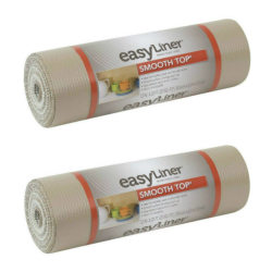 Duck Brand 854357 Smooth Top EasyLiner Non-Adhesive Shelf And Drawer Liner, 12in x 20ft, Taupe, Pack Of 2 Rolls