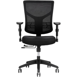 X-Chair X-Project Ergonomic Fabric High-Back Task Chair, Black