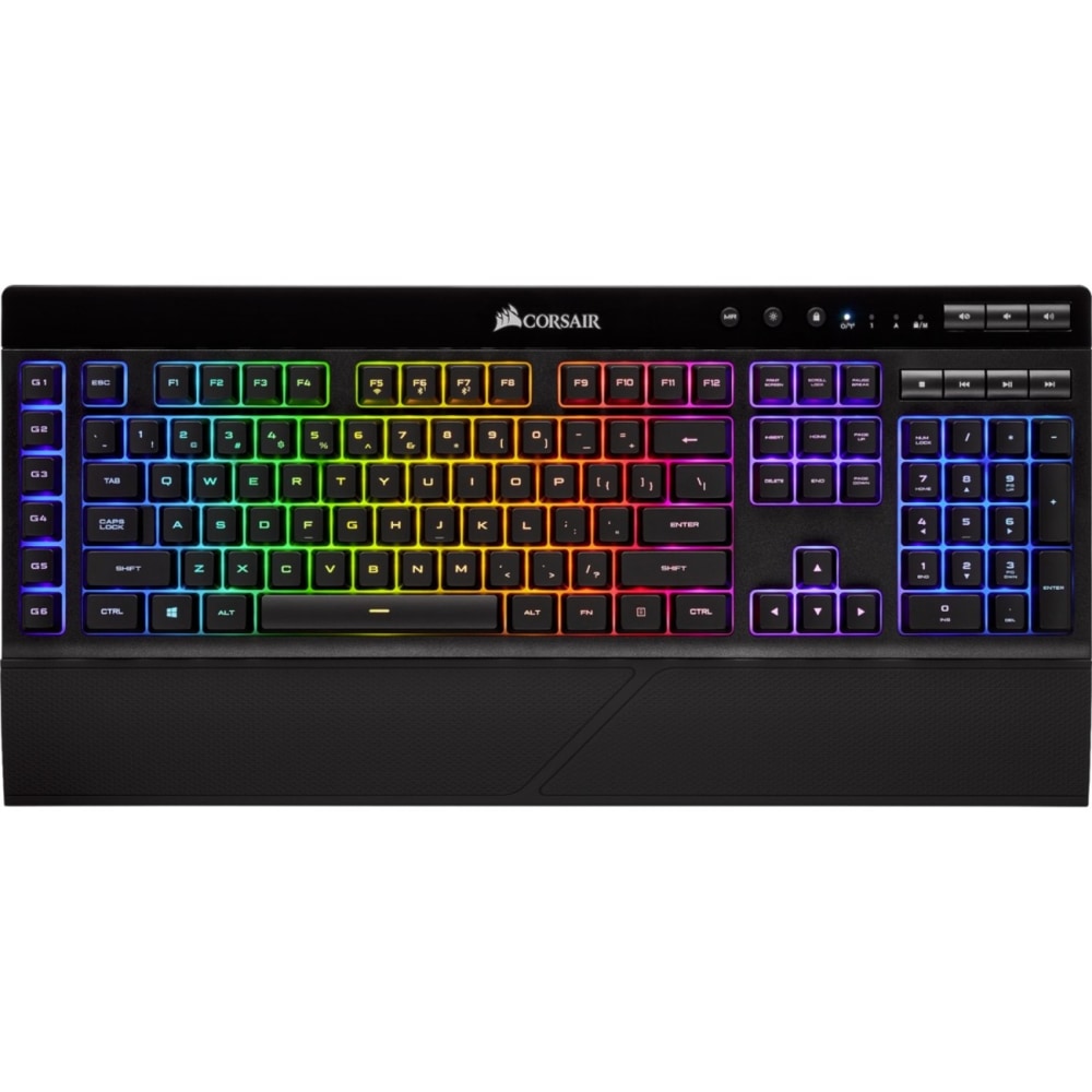 Corsair K57 RGB Wireless Gaming Keyboard (NA) - Wired/Wireless Connectivity - Bluetooth/RF - Black