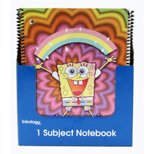 Load image into Gallery viewer, Inkology Notebooks, SpongeBob SquarePants, 8-1/2in x 11in, College Ruled, 140 Pages (70 Sheets), Assorted Designs, Pack Of 12 Notebooks