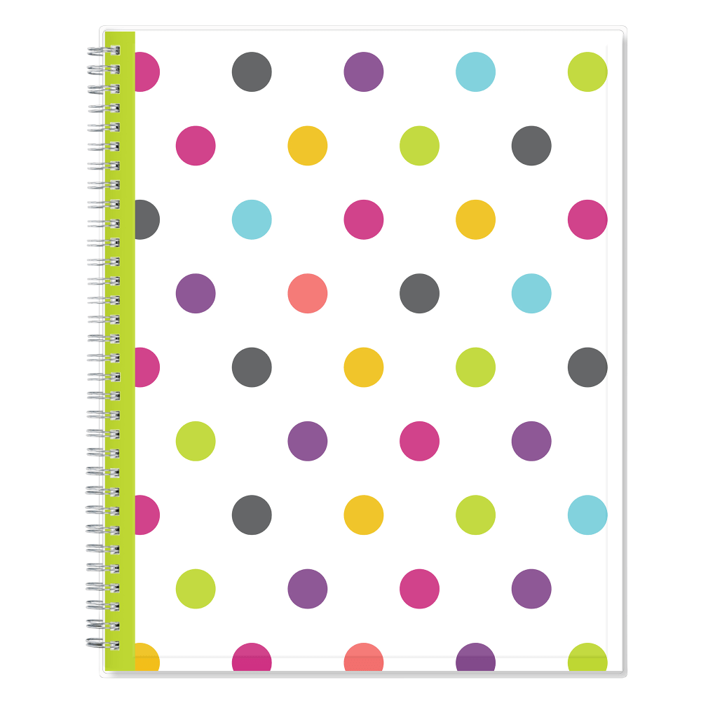 2023-2024 Blue Sky Teacher Dots CYO Academic Weekly/Monthly Planner, 8-1/2in x 11in, July 2023 to June 2024, 100330-A