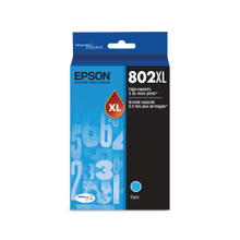 Load image into Gallery viewer, Epson 802XL DuraBrite Ultra High-Yield Cyan Ink Cartridge, T802XL220-S