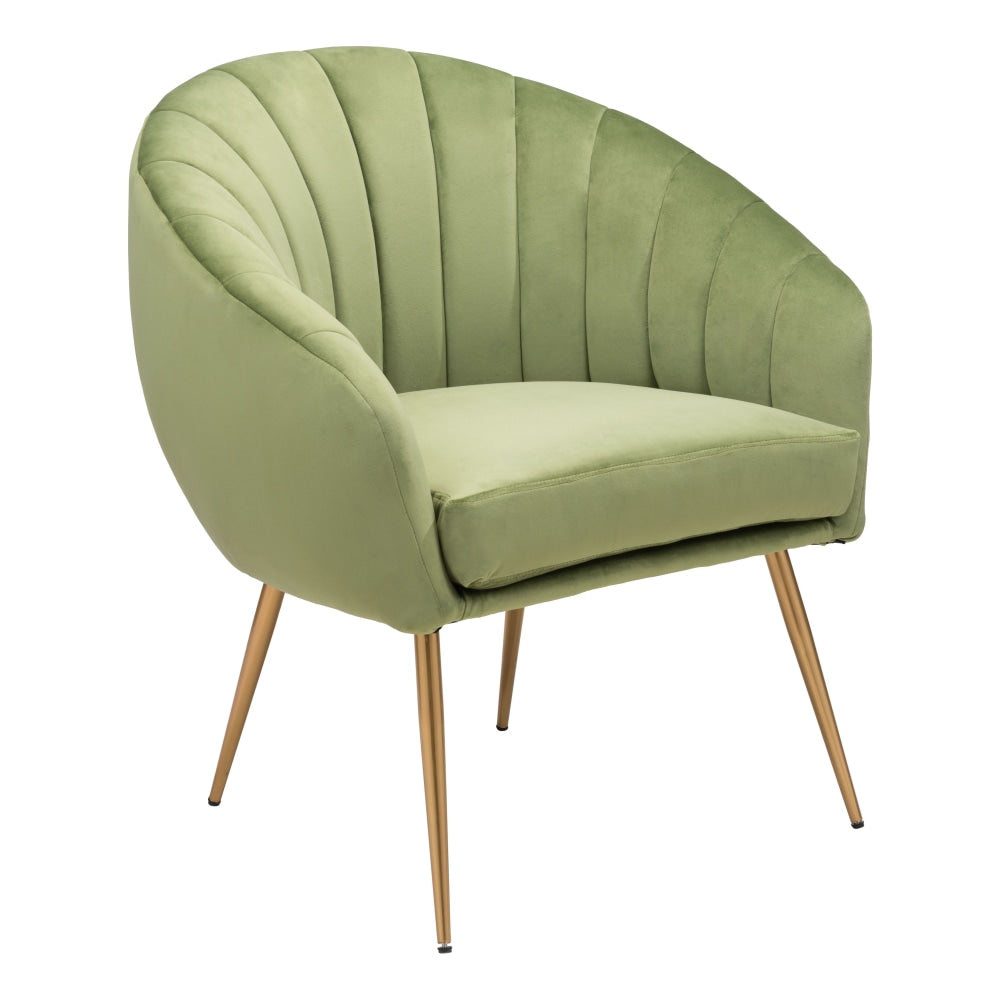 Zuo Modern Max Accent Chair, Green/Gold