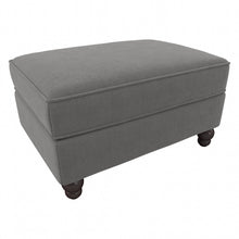 Load image into Gallery viewer, Bush Furniture Hudson Storage Ottoman, French Gray Herringbone Fabric, Standard Delivery
