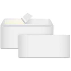 Business Source No. 10 Peel-to-seal Envelopes - Business - #10 - 4 1/8in Width x 9 1/2in Length - 24 lb - Peel & Seal - Wove - 100 / Box - White