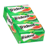 Trident Watermelon Twist Sugar-Free Gum, 14 Pieces Per Box, Pack Of 12 Boxes