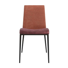 Load image into Gallery viewer, Eurostyle Rasmus Faux Leather/Fabric Armless Side Chairs, Dark Brown-Orange/Black, Set Of 2 Chairs