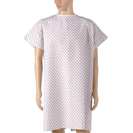 DMI Convalescent Hospital Gown With Back Ties, Adult, Print