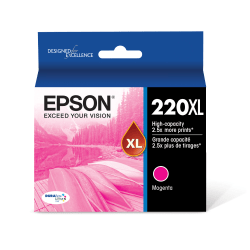 Epson 220XL DuraBrite Magenta High-Yield Ink Cartridge, T220XL320-S