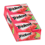 Trident Sugar-Free Island Berry Lime Gum, 14 Pieces Per Pack, Box Of 12 Packs