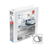 Wilson Jones Premium Single-Touch Locking No-Gap View 3-Ring Binder, 2in D-Rings, 39% Recycled, White