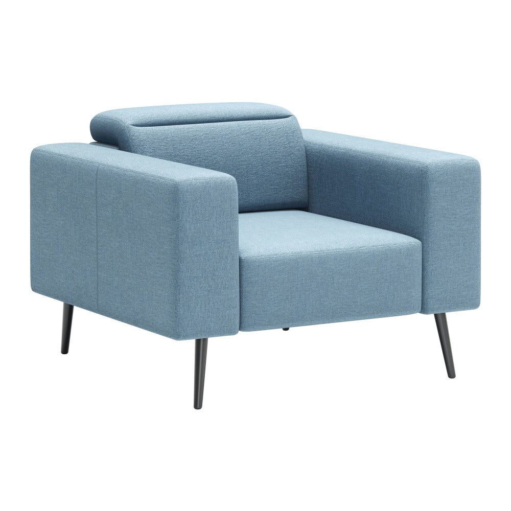 Zuo Modern Milan Armchair, Blue/Black