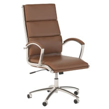 Load image into Gallery viewer, Bush Business Furniture Modelo Bonded Leather High-Back Office Chair, Saddle Tan, Standard Delivery