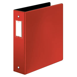Cardinal EasyOpen 3-Ring Binder With Locking Rings, 2in Round Rings, 60% Recycled, Red