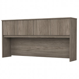 Bush Business Furniture Hybrid 72inW Desk Hutch, Modern Hickory, Standard Delivery