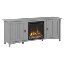 Load image into Gallery viewer, Bush Furniture Salinas Electric Fireplace TV Stand For 70in TVs, Cape Cod Gray, Standard Delivery