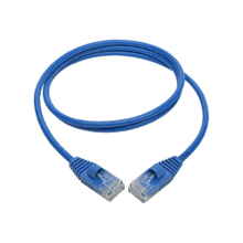 Load image into Gallery viewer, Tripp Lite Cat6a 10G Snagless Molded Slim UTP Ethernet Cable (RJ45 M/M) Blue 3 ft. (0.91 m) - Category 6a for PC, Server, Router, Printer, Patch Panel, Switch, Network Device - 1.25 GB/s - Patch Cable - 3 ft - 1 x RJ-45 Male Network